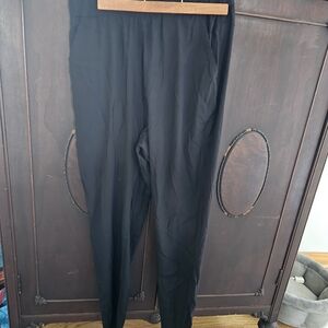 GINIA RTW Cara 95% Silk 5% Elastane Pants Black Small NWOT